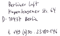 BerlinerLuft. Adresse